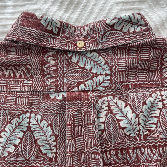 Reyn Spooner Men's XXL Hawaiian Aloha Button Down Shirt South Pacific Tapa Red - Picture 7 of 12